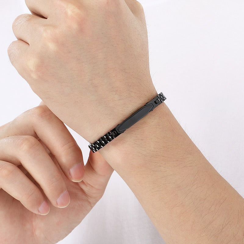 Kemstone Titanium Steel Watch Band Link Bracelet for Men & Women KB209008-KLHQ