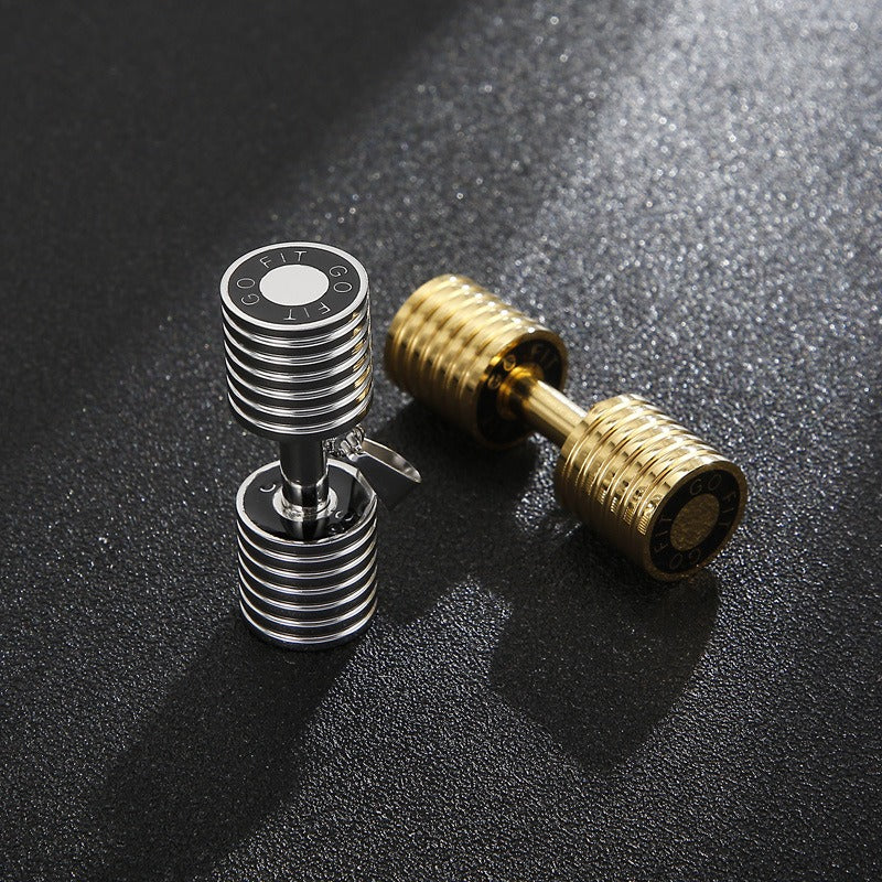 Kemstone Titanium Steel Dumbbell Pendant Necklace – Gym Strength Style for Men KP96967