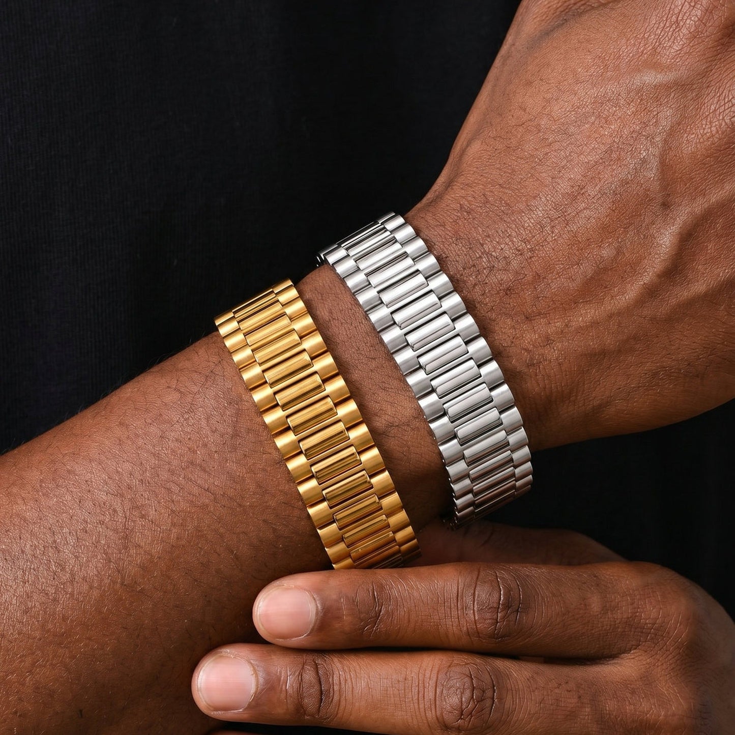Kemstone Stainless Steel Bracelet for Men Watch Band Link Style BR-1053