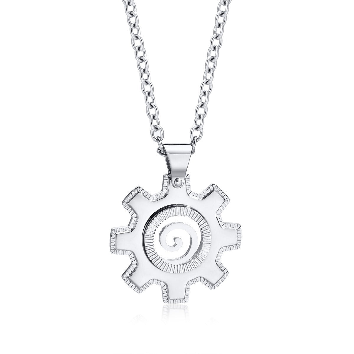 Kemstone Men’s Stainless Steel Gear Pendant Necklace – Industrial Style 60cm PN-650