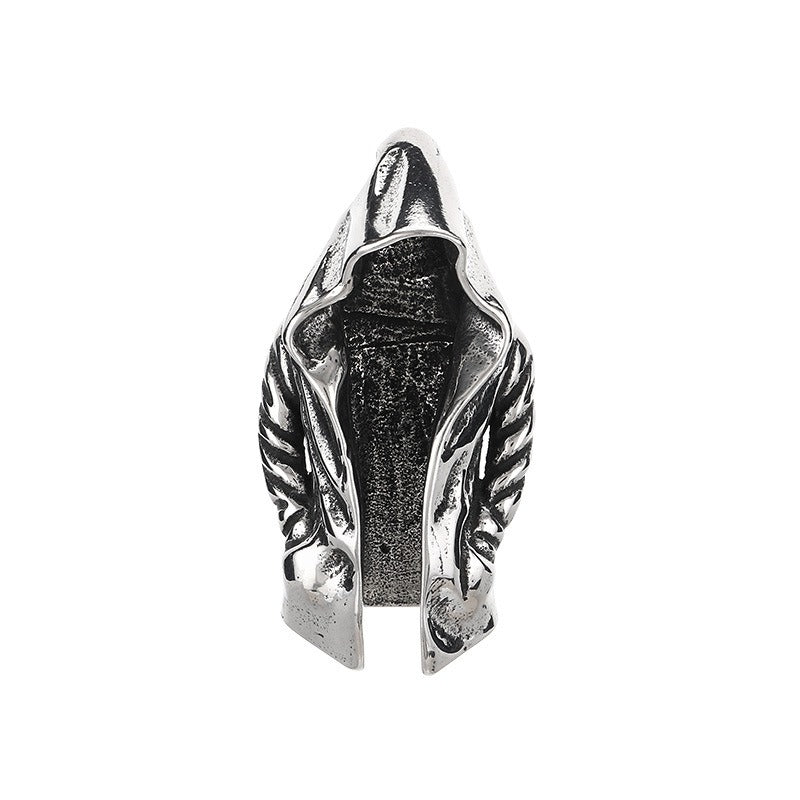Kemstone Cloak Pendant Necklace Stainless Steel Sculptural Statement Design for Men KP117760-LU
