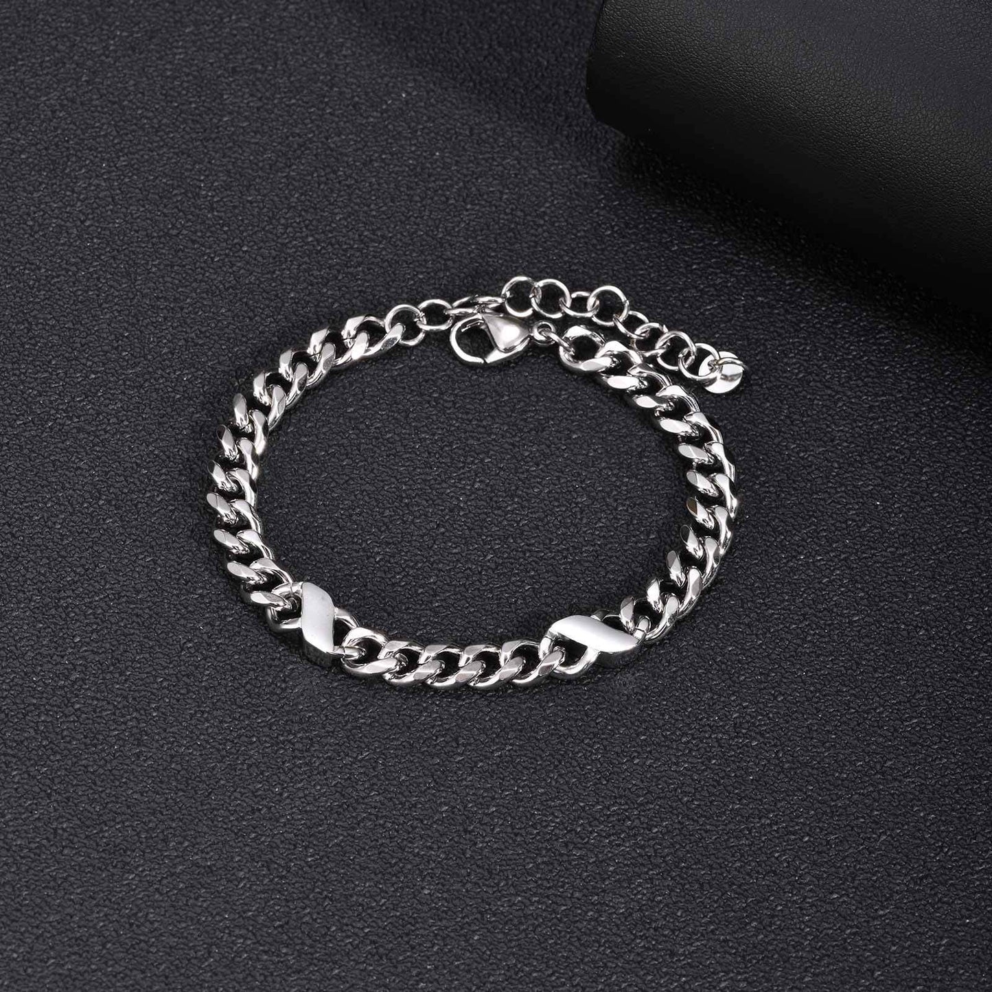 Kemstone Stainless Steel Curb Chain Bracelet for Men BR-2907