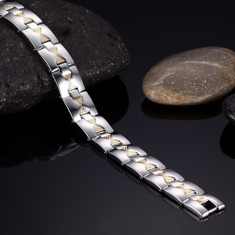 Kemstone Stainless Steel Magnetic Link Chain Bracelet for Men SBRM-078