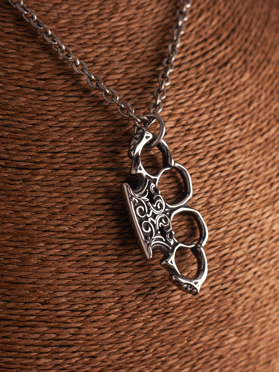 Kemstone Industrial Pendant Necklace Titanium Steel Biker Style for Men NW-YXTH303