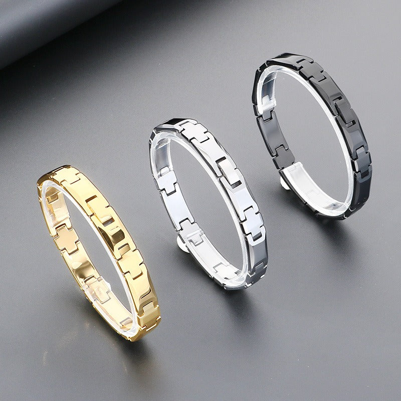 Kemstone Tungsten Cross Link Bracelet for Men Watch-Band Style KB209612-TS