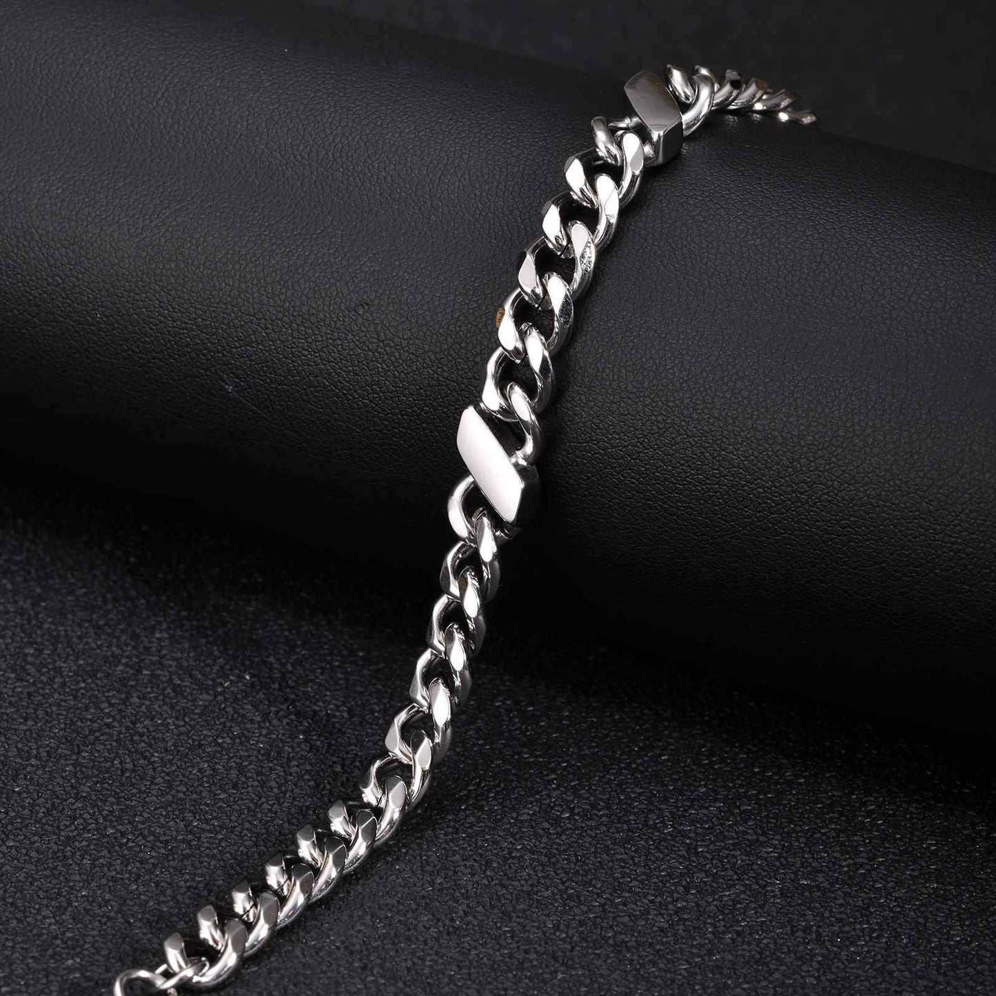 Kemstone Stainless Steel Curb Chain Bracelet for Men BR-2907