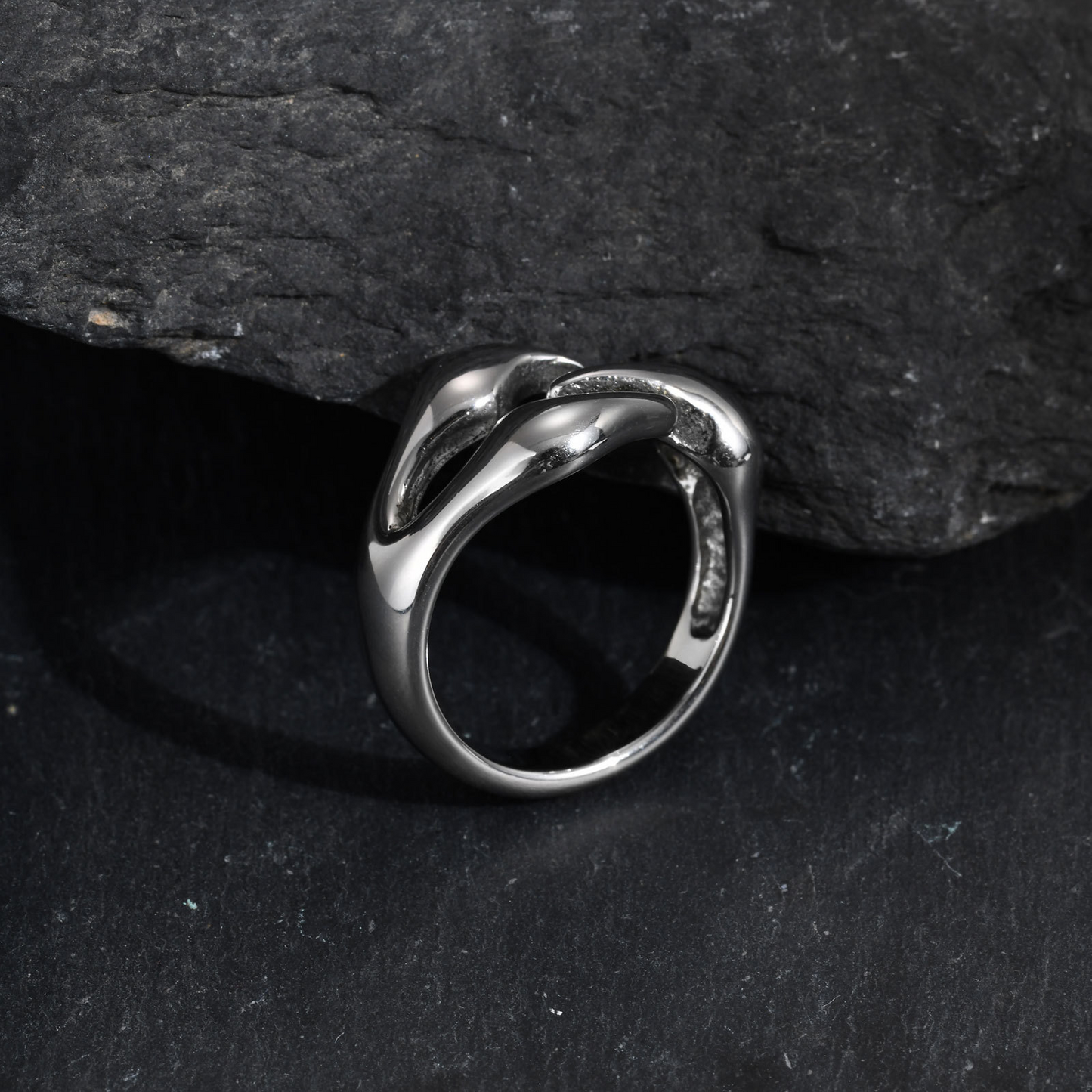 Kemstone Stainless Steel Claw Detail Ring for Men Geometric Metal Style RC-839