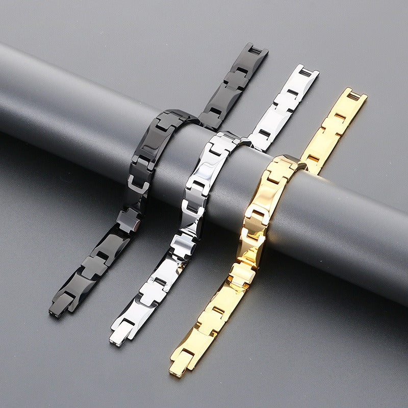 Kemstone Tungsten Cross Link Bracelet for Men Watch-Band Style KB209612-TS