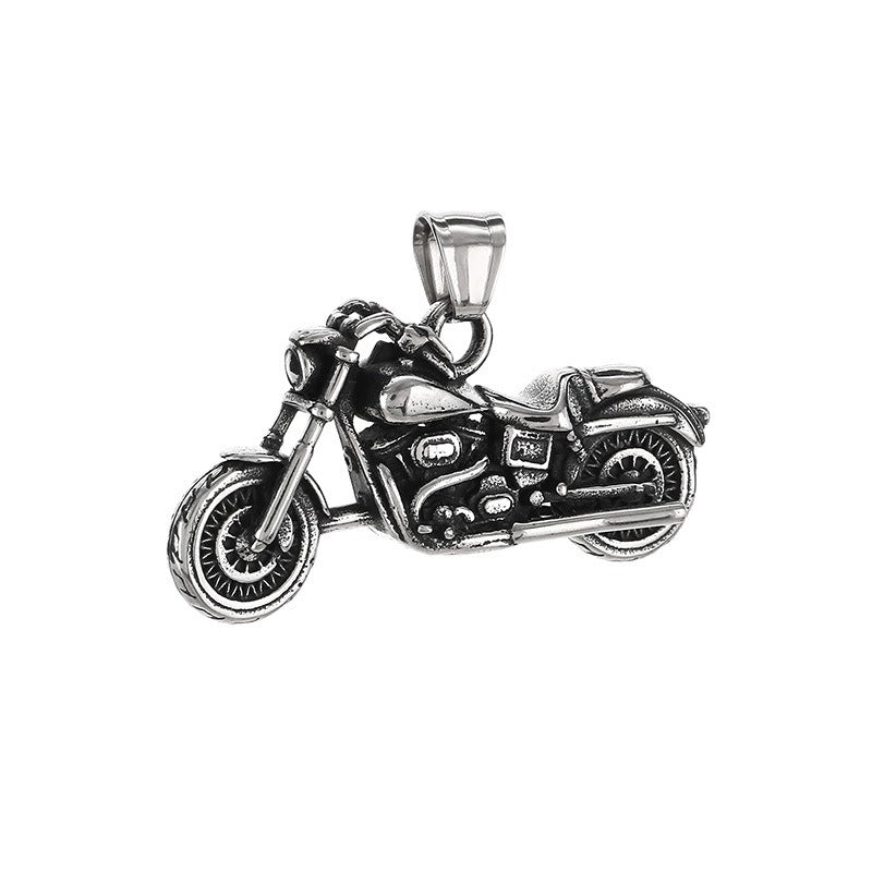 Kemstone Motorcycle Pendant Necklace for Men Stainless Steel Bike & Truck Charm Street Style KP117059-LU