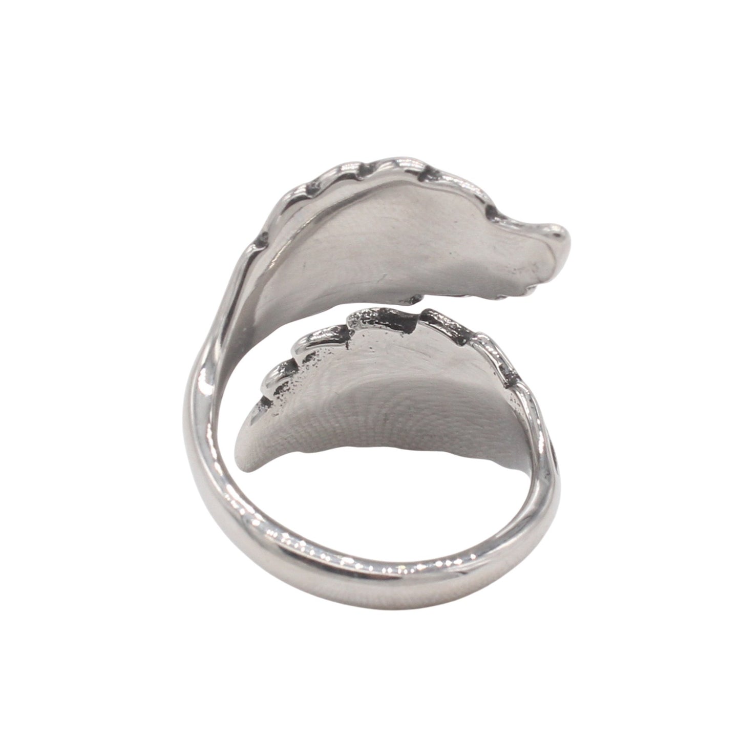 Kemstone Titanium Steel Leaf Wrap Ring for Men R1946