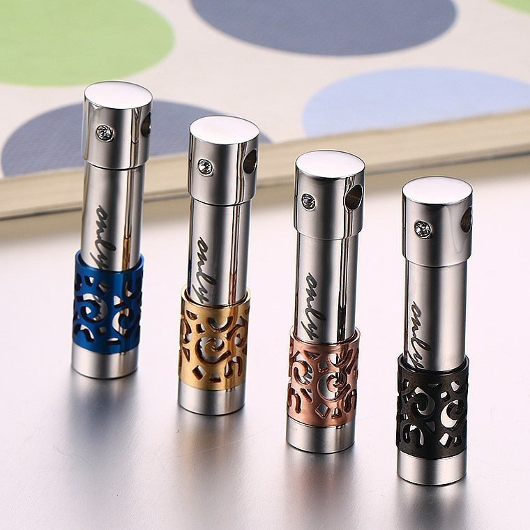 Kemstone Stainless Steel Storage Capsule Pendant Necklace for Men Women PN-533
