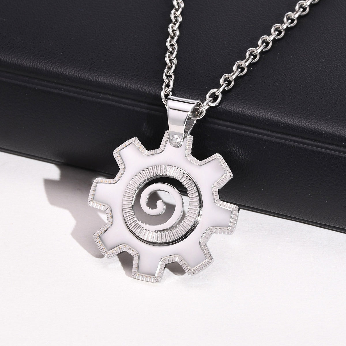 Kemstone Men’s Stainless Steel Gear Pendant Necklace – Industrial Style 60cm PN-650
