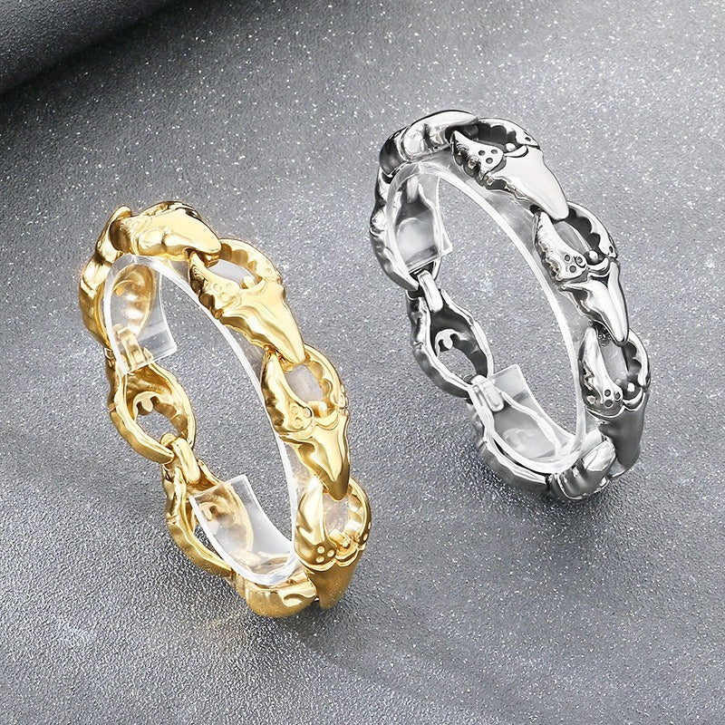 Kemstone Titanium Steel Crab Claw Bracelet for Men – Heavy Chain Punk Style KB205186-KJX