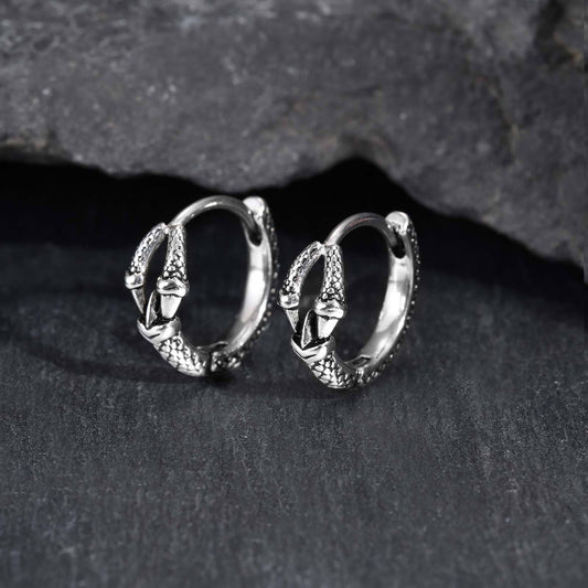 Kemstone Stainless Steel Geometric Claw Hoop Earring for Men – Retro Punk EH-837S