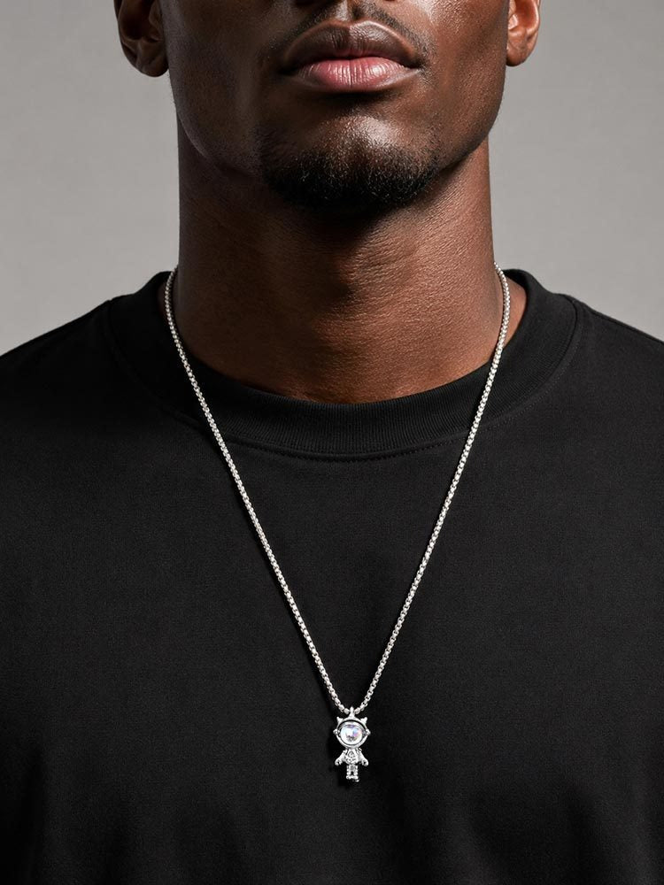 Kemstone Stainless Steel Astronaut Pendant Necklace for Men Space Design PN-2407