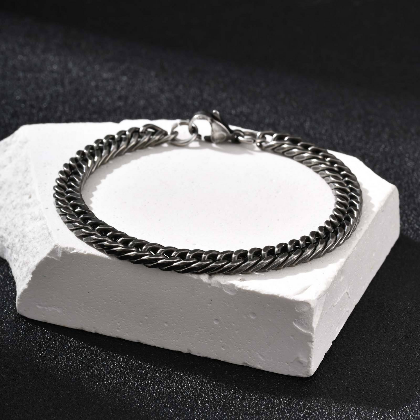 Kemstone Stainless Steel Cuban Link Bracelet for Men – 6mm Chain BR-1749