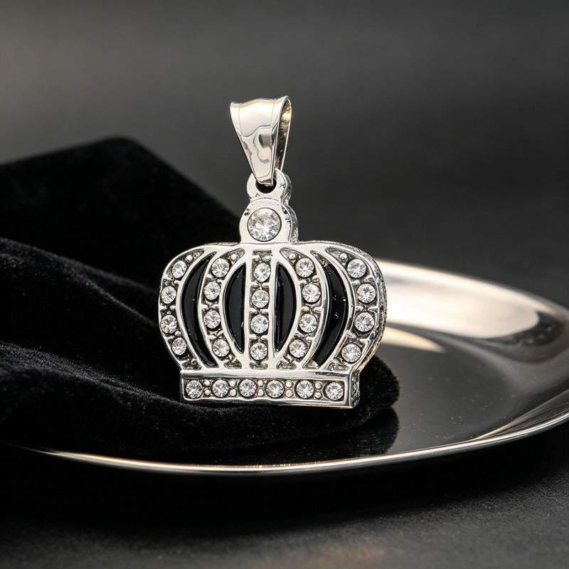 Kemstone Stainless Steel Hip Hop Crown Elephant Frog Cartoon Pendant Necklace for Men KP118618-LU