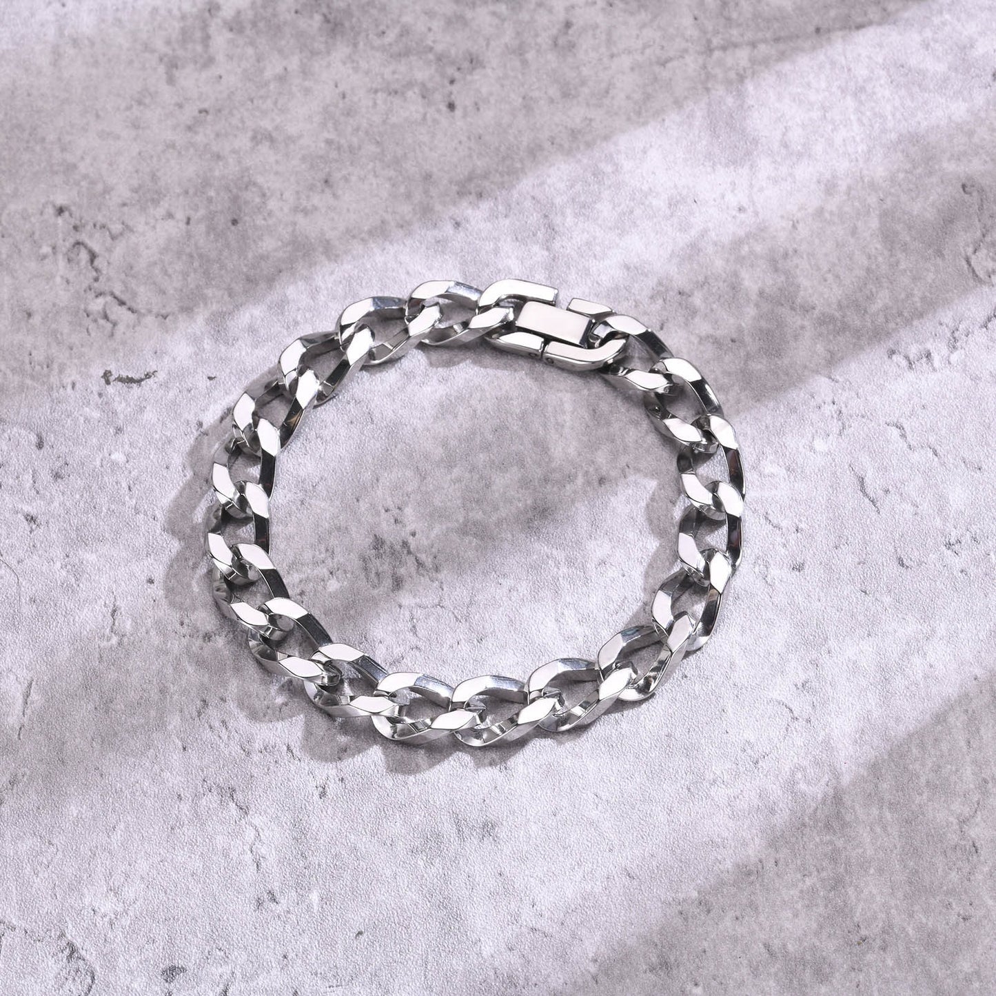 Kemstone Stainless Steel Irregular Chain Bracelet for Men - Hip Hop Style BR-1676