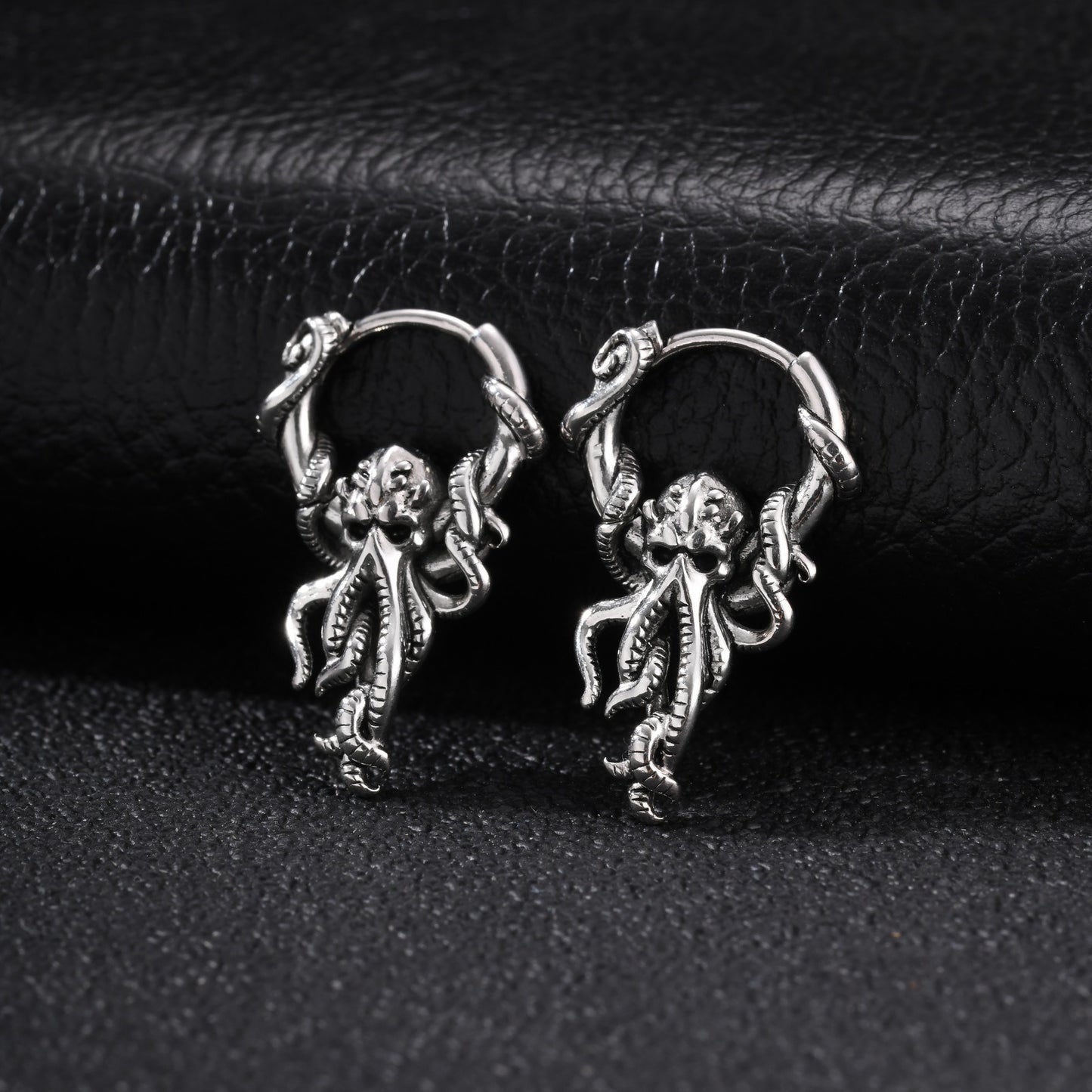Kemston Stainless Steel Octopus Hoop Ear Cuff Earring for Men EH-891