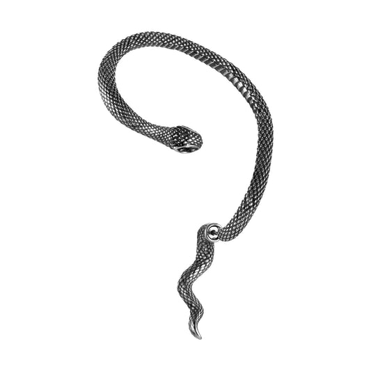 Kemstone Men’s Stainless Steel Snake Ear Cuff – Green Eye Gothic Earring ED-785