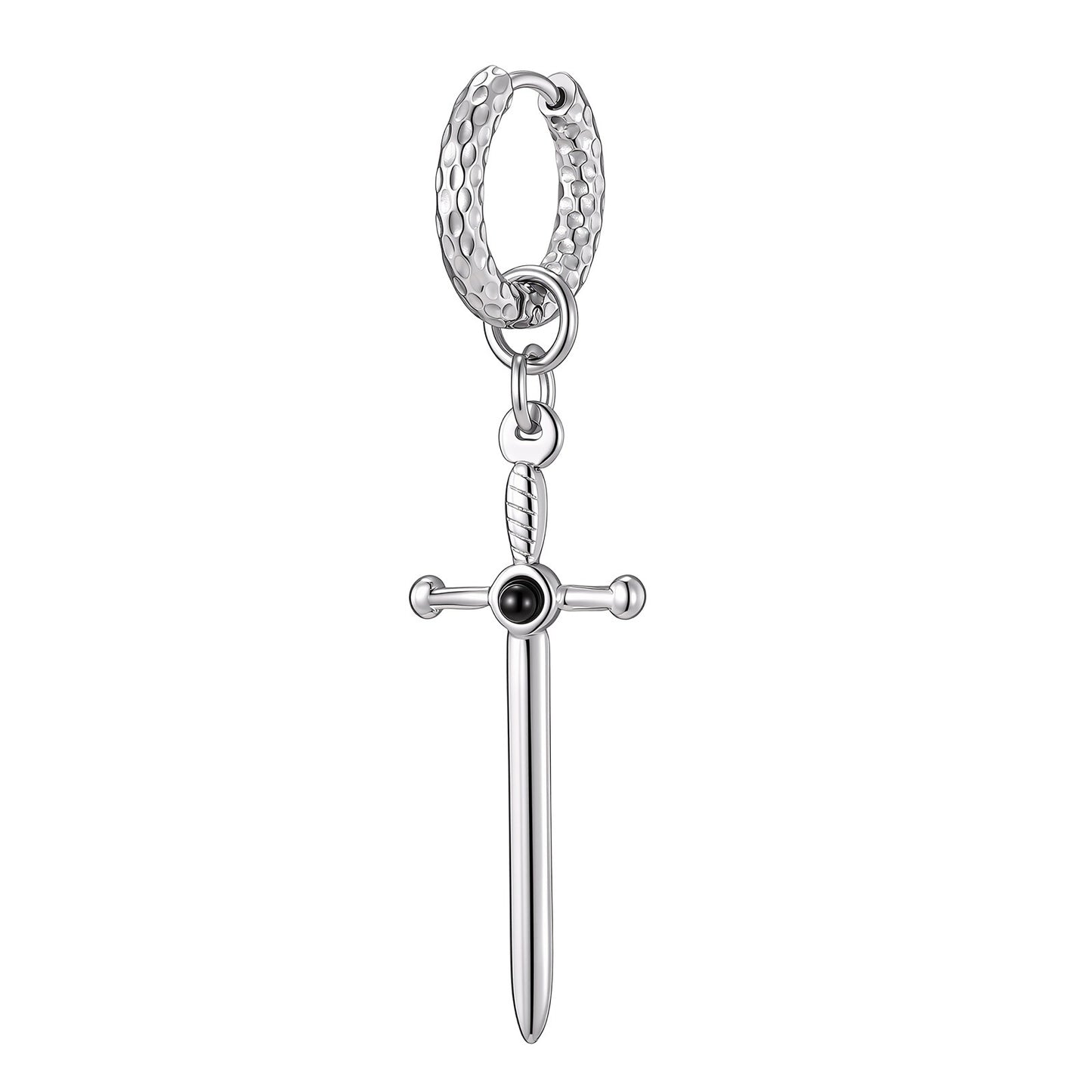 Kemstone Stainless Steel Sword and Cross Pendant Necklace for Men ED-1009