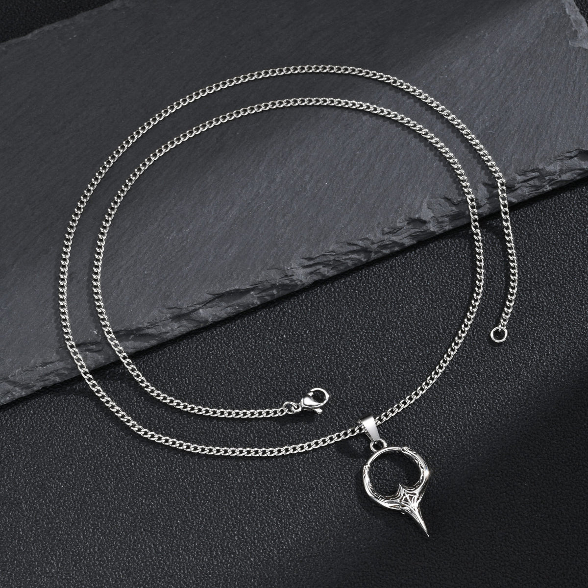 Kemstone Thorn Spike Pendant Necklace for Men Stainless Steel Gothic PN-2472