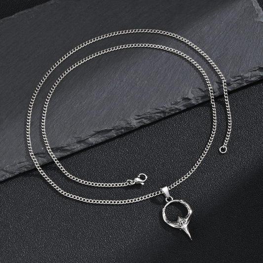 Kemstone Thorn Spike Pendant Necklace for Men Stainless Steel Gothic PN-2472
