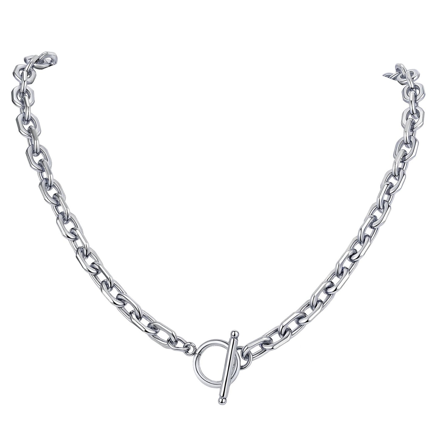 Kemstone Stainless Steel Toggle Chain Necklace for Men Minimalist NC-1762