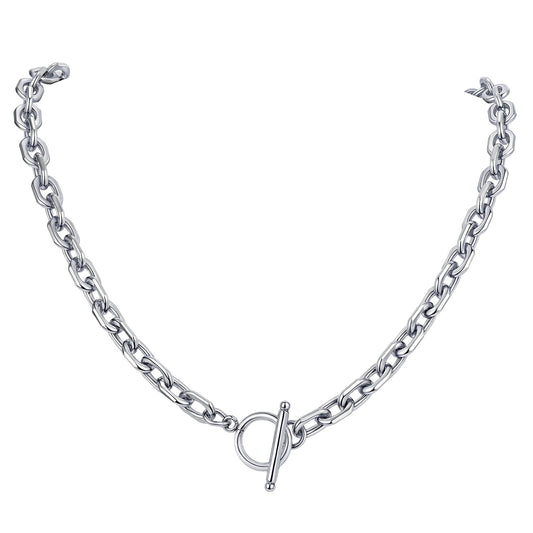 Kemstone Stainless Steel Toggle Chain Necklace for Men Minimalist NC-1762