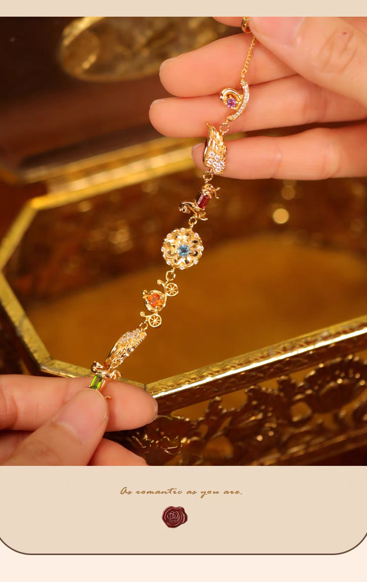 Kemstone Handcrafted Original Design Carrousel Bracelet - Vintage Sterling Silver Bracelet with Genuine Gemstones: Diopside, Fanta Garnet, Swiss Blue Topaz, Garnet, Amethyst, White Zircon, Cubic Zirconia - Romantic, Healing Gift for Women