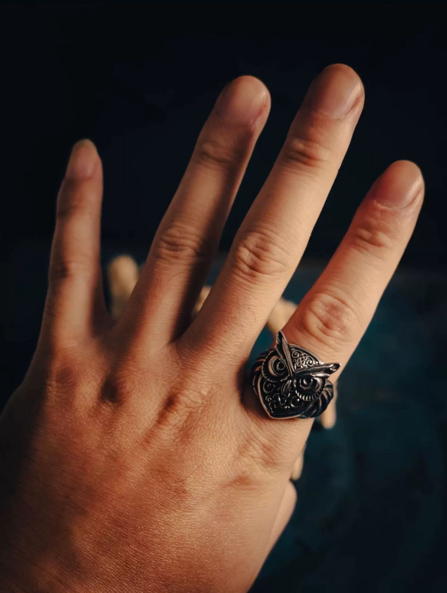 Kemstone Titanium Steel Celtic Owl Ring – Vintage Symbol of Wisdom NWR-523323