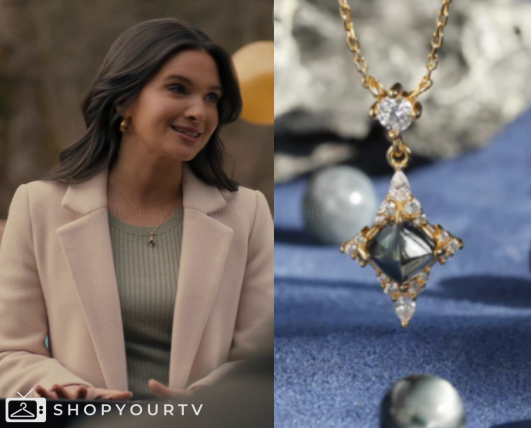 Romantic Star Necklace Gift for Her – Kemstone Roche Limit Celestial Jewelry | 925 Silver Gold-Plated with London Blue Topaz | As Seen on “Providence Falls“