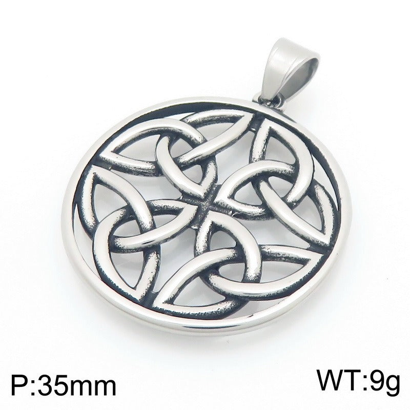 Kemstone Titanium Steel Viking Celtic Knot Pendant Necklace for Men KP117017-LU
