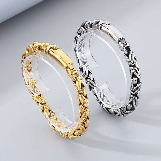 Kemstone Titanium Steel Braided Chain Bracelet & Necklace for Men KB170399-KJX