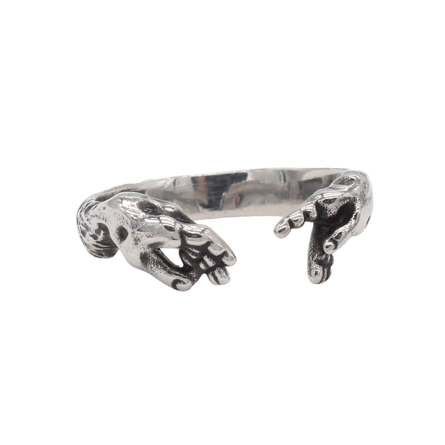 Kemstone Titanium Steel Vintage Handshake Ring for Men R1961