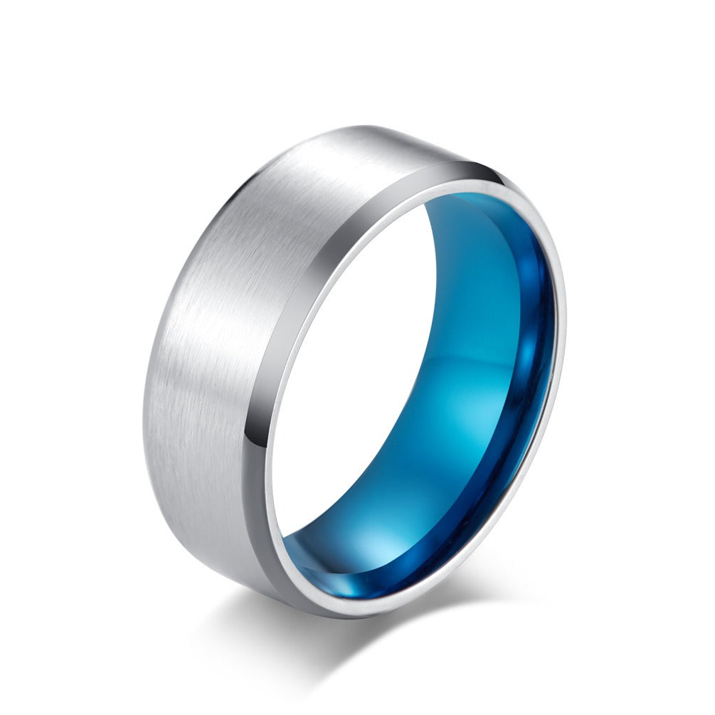 Kemstone Matte Brushed Couple Rings – Titanium Steel Wedding & Engagement Bands K-R351