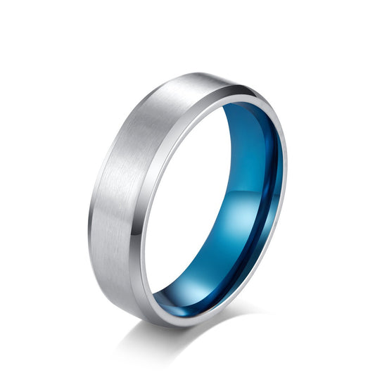 Kemstone Matte Brushed Couple Rings – Titanium Steel Wedding & Engagement Bands K-R351
