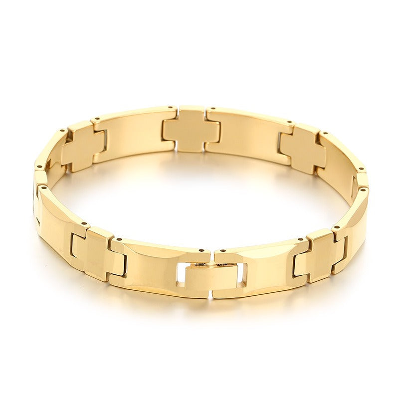 Kemstone Tungsten Cross Link Bracelet for Men Watch-Band Style KB209612-TS