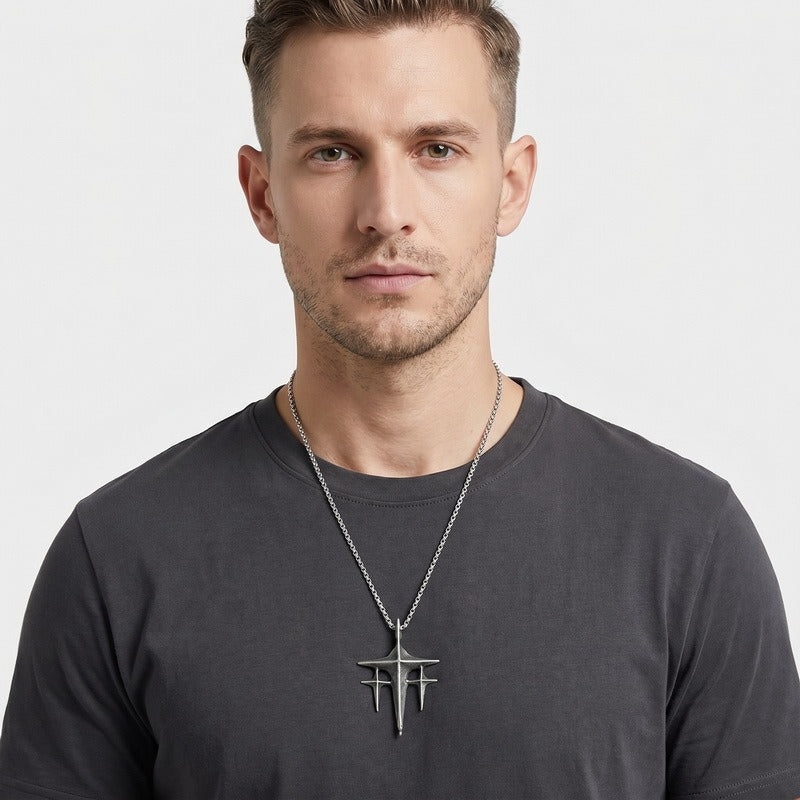 Kemstone Stainless Steel Skull Pendant Necklace for Men Vintage Gothic Distressed Jewelry KP118628-LU
