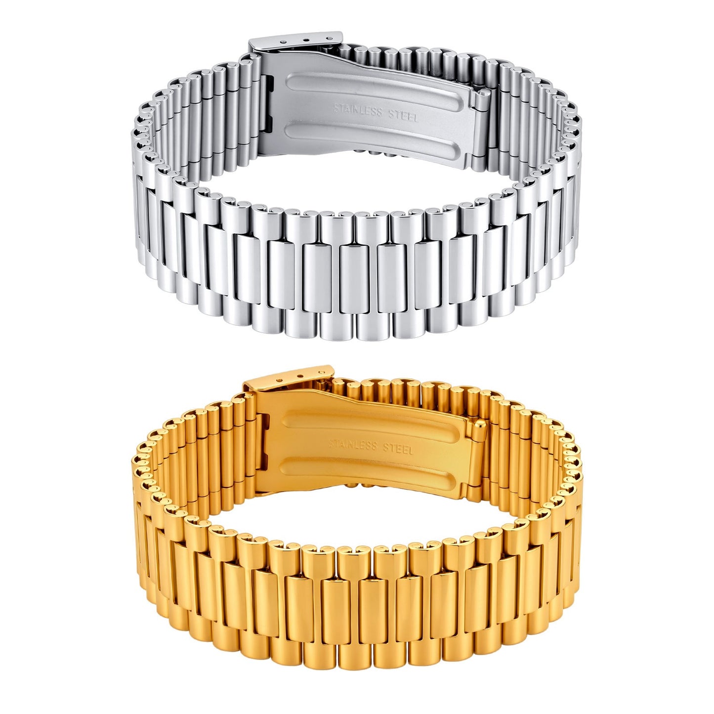 Kemstone Stainless Steel Bracelet for Men Watch Band Link Style BR-1053