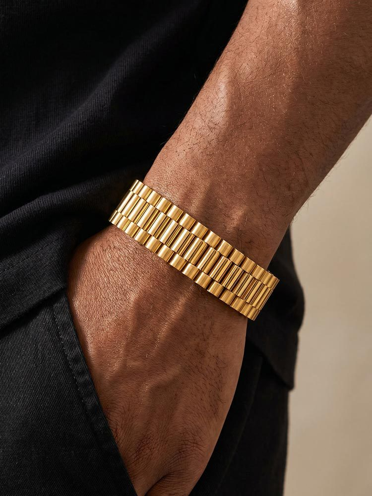 Kemstone Stainless Steel Bracelet for Men Watch Band Link Style BR-1053