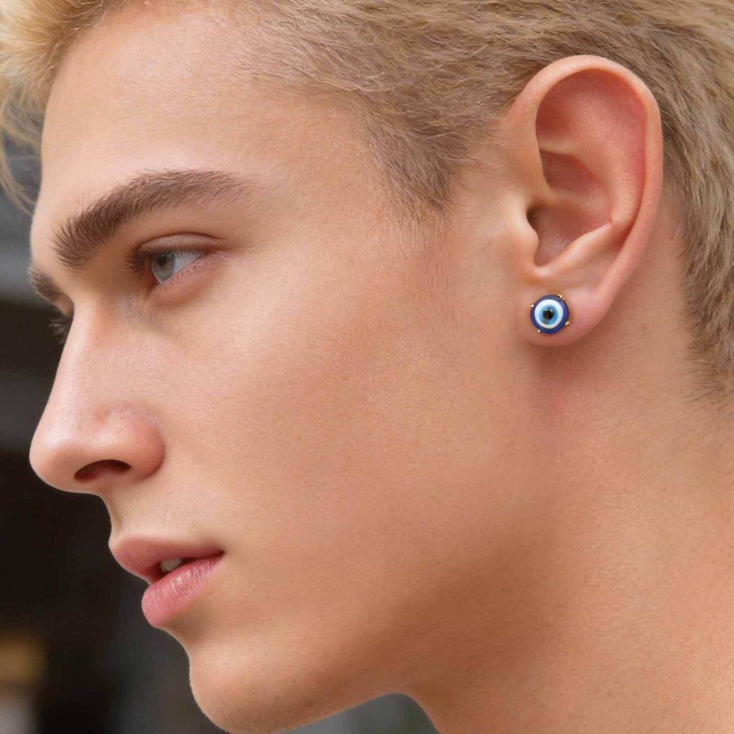 Kemstone Magnetic Ear Cuff No Piercing Stainless Steel Eye Ear Clip Earring for Men Women EC-002