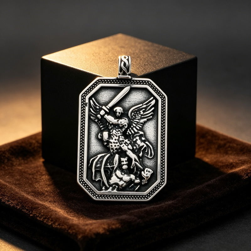 Kemstone Egyptian Winged Eagle Horus Eye Pendant Necklace Stainless Steel Myth Symbol Men KP118661-LU